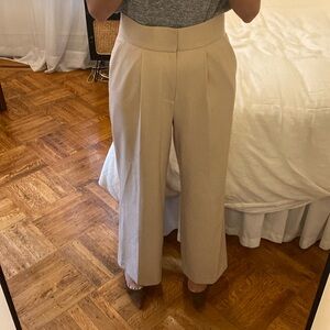 Elie Tahari Beige Wide Leg Trouser l Size M